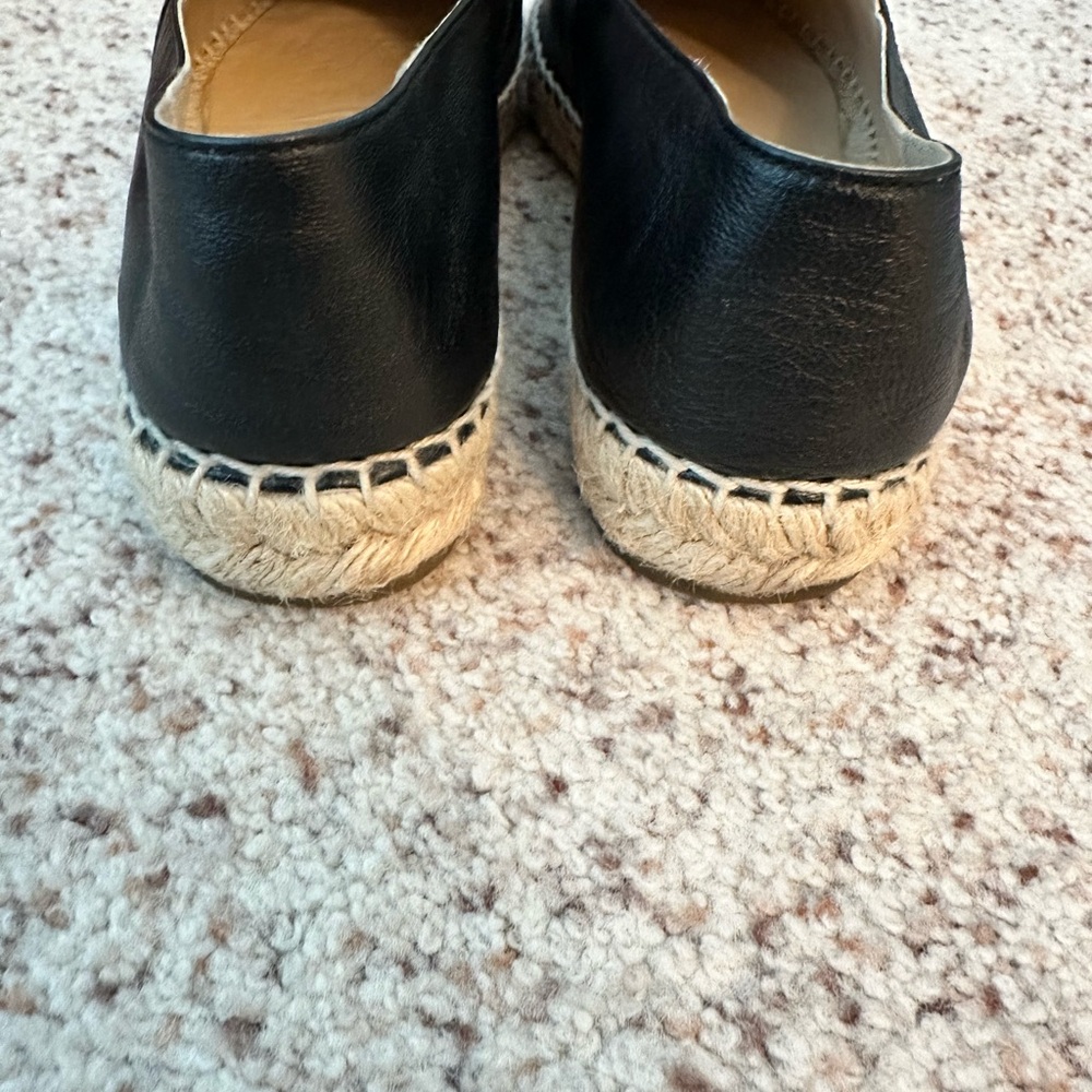 CHANEL Black Leather Espadrilles - Picture 2 of 5